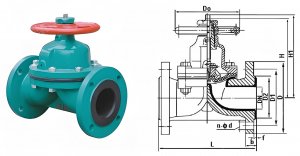 襯膠隔膜閥G41J-10 DN150 PN1.0MPa生產廠家